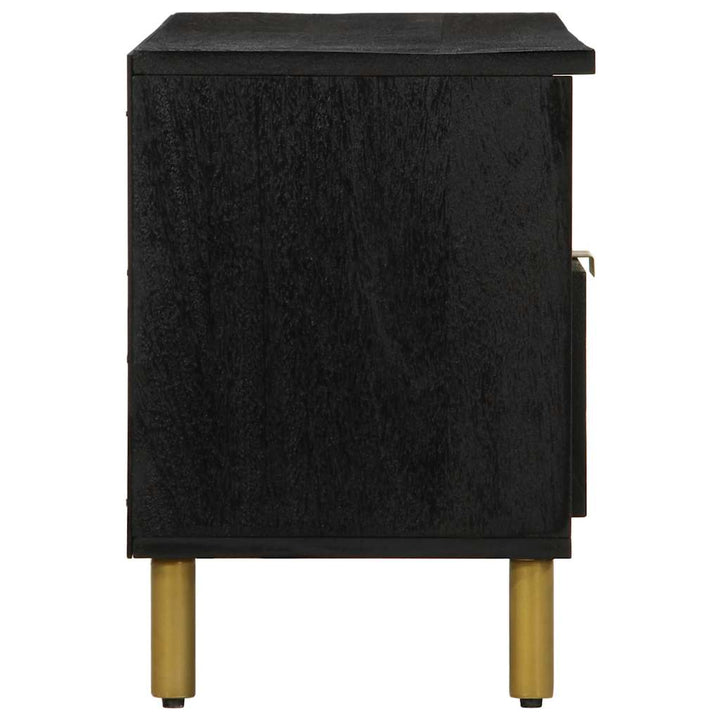 tv-bord 100x33x46 cm konstrueret træ sort