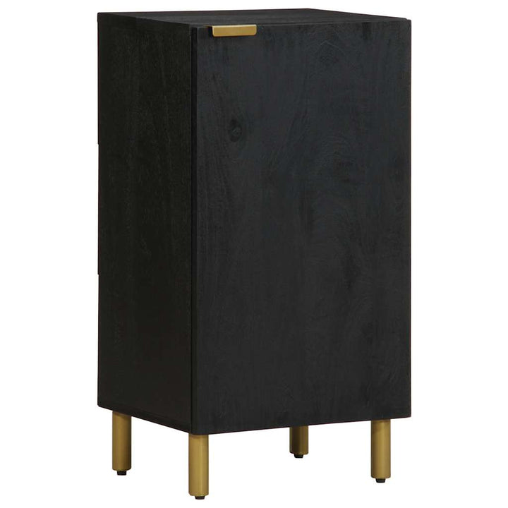 kommode 90x34x80 cm konstrueret træ sort