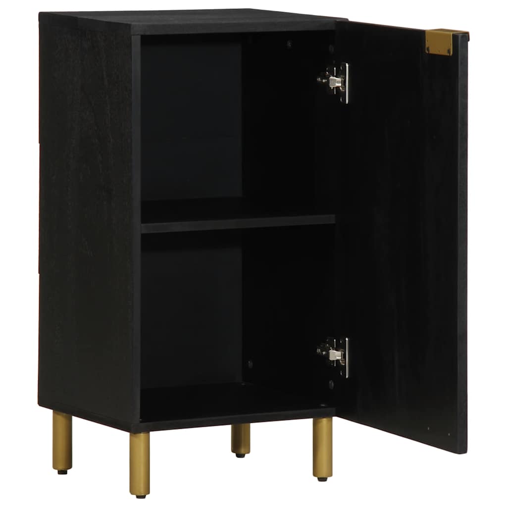 kommode 90x34x80 cm konstrueret træ sort