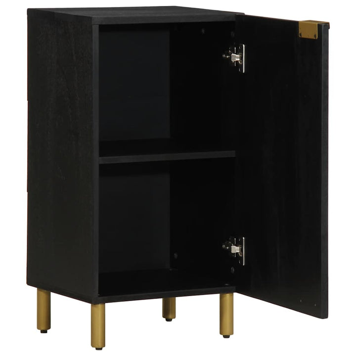 kommode 90x34x80 cm konstrueret træ sort
