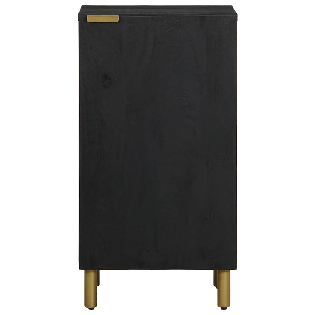 kommode 90x34x80 cm konstrueret træ sort