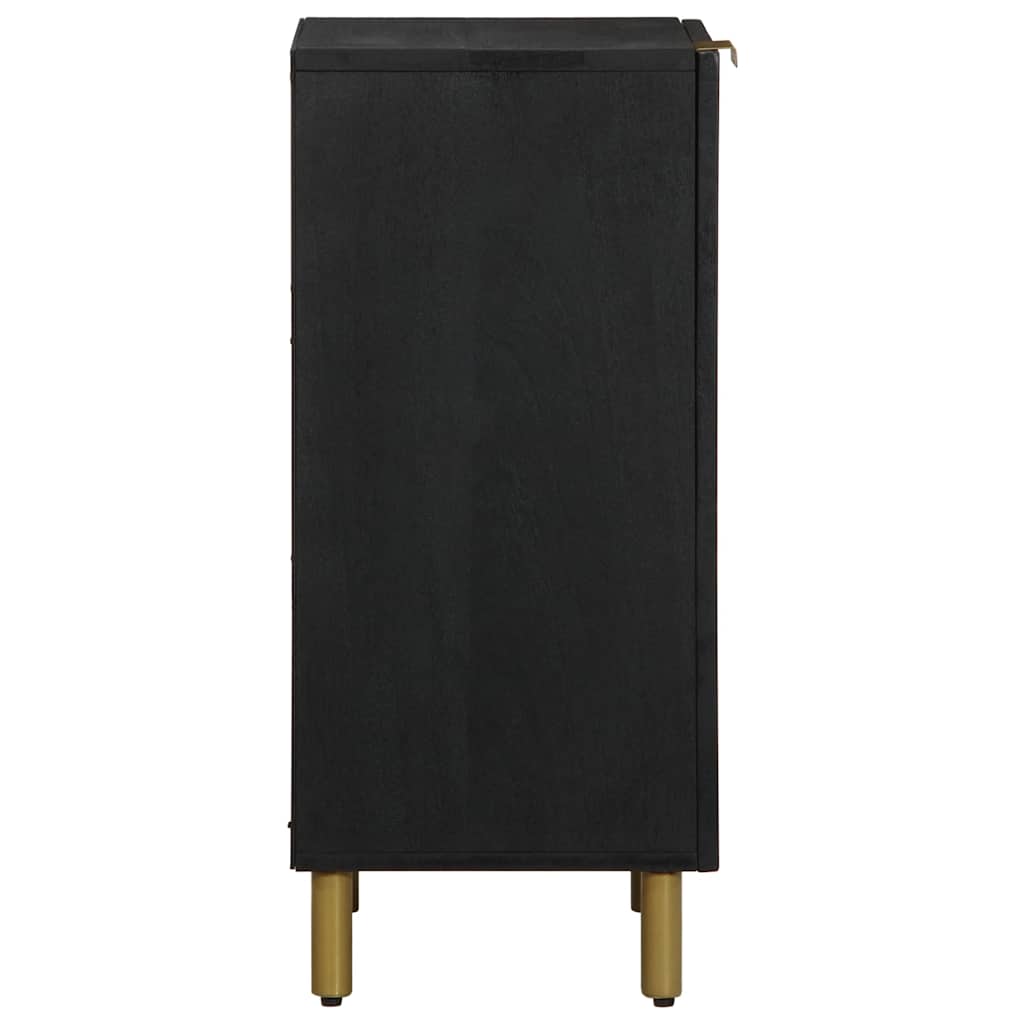 kommode 90x34x80 cm konstrueret træ sort