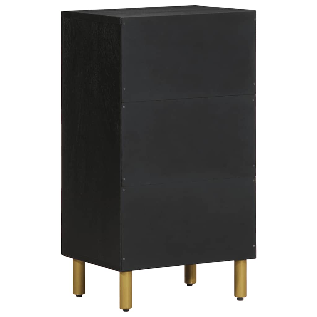 kommode 90x34x80 cm konstrueret træ sort