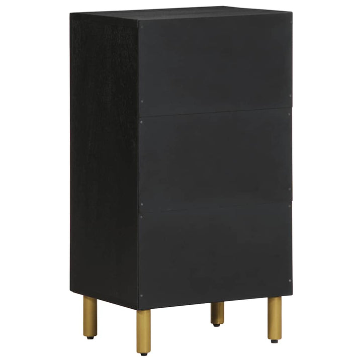 kommode 90x34x80 cm konstrueret træ sort