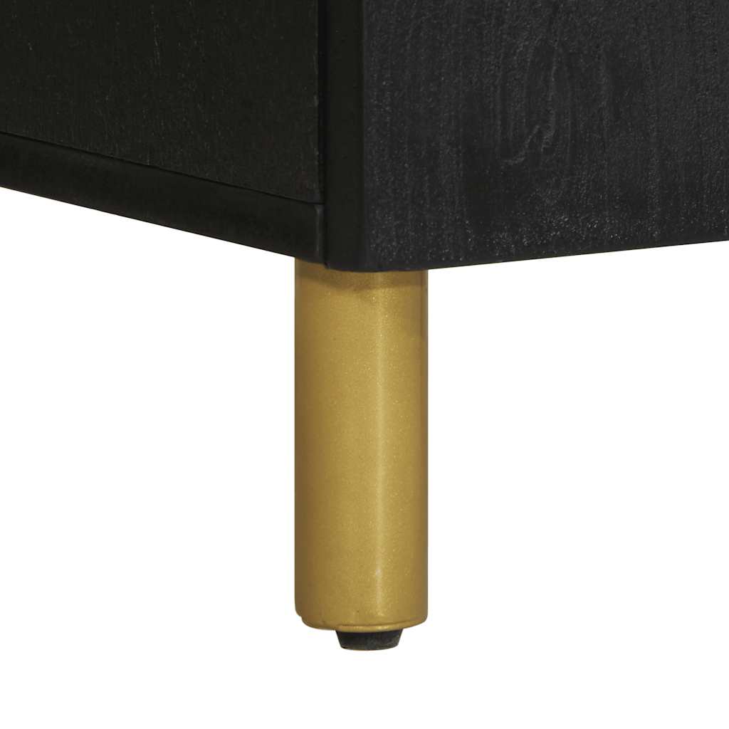 kommode 90x34x80 cm konstrueret træ sort