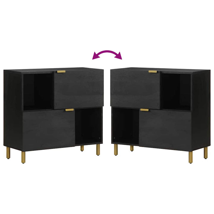 skænk 80x33x75 cm konstrueret træ sort