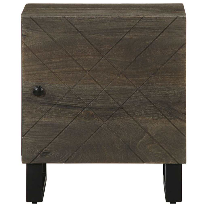 sengebord 40x33x46 cm massivt mangotræ sort