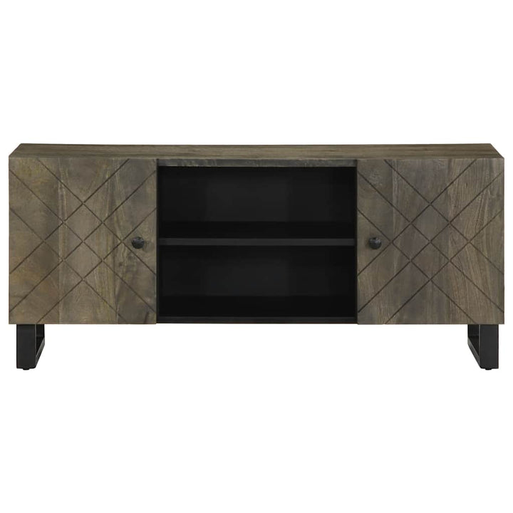 tv-bord 105x33x46 cm massivt mangotræ sort