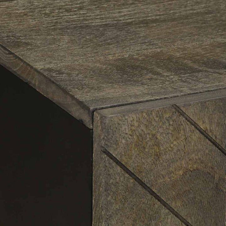 tv-bord 105x33x46 cm massivt mangotræ sort