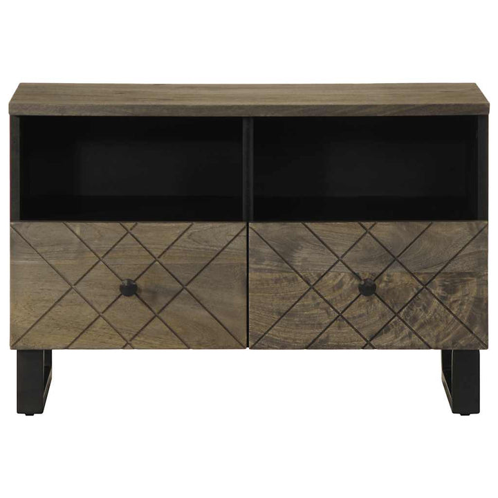 tv-bord 70x33x46 cm massivt mangotræ sort