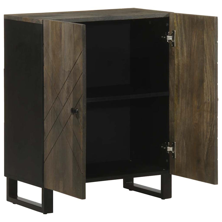 skænk 60x33x75 cm massivt mangotræ sort