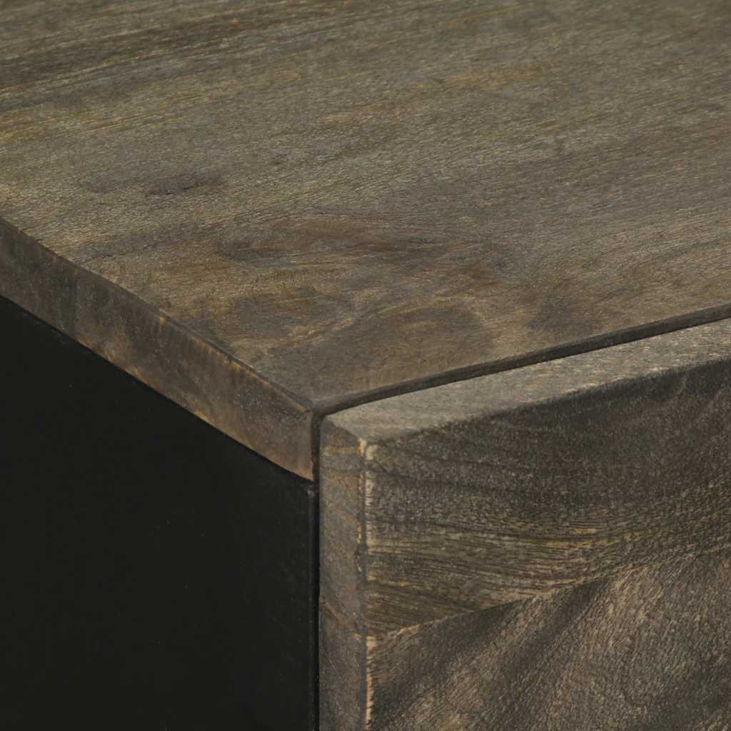 skænk 60x33x75 cm massivt mangotræ sort