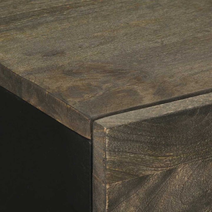 skænk 60x33x75 cm massivt mangotræ sort