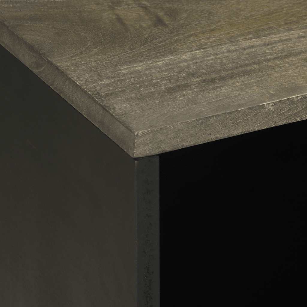 tv-bord 80x33x46 cm massivt mangotræ sort