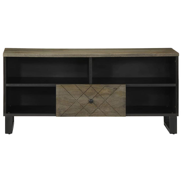 tv-bord 100x33x46 cm massivt mangotræ sort