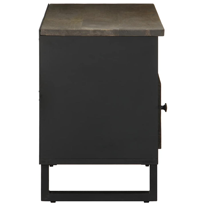 tv-bord 100x33x46 cm massivt mangotræ sort