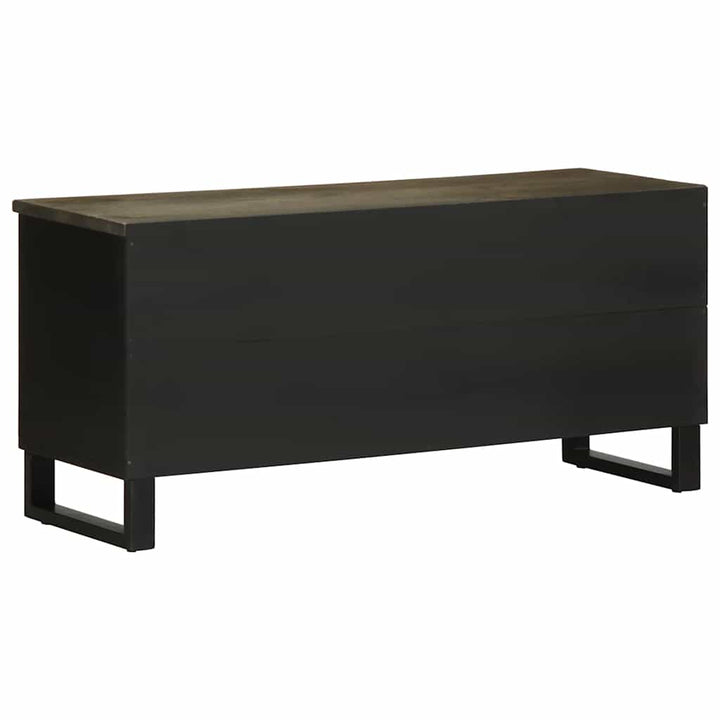 tv-bord 100x33x46 cm massivt mangotræ sort
