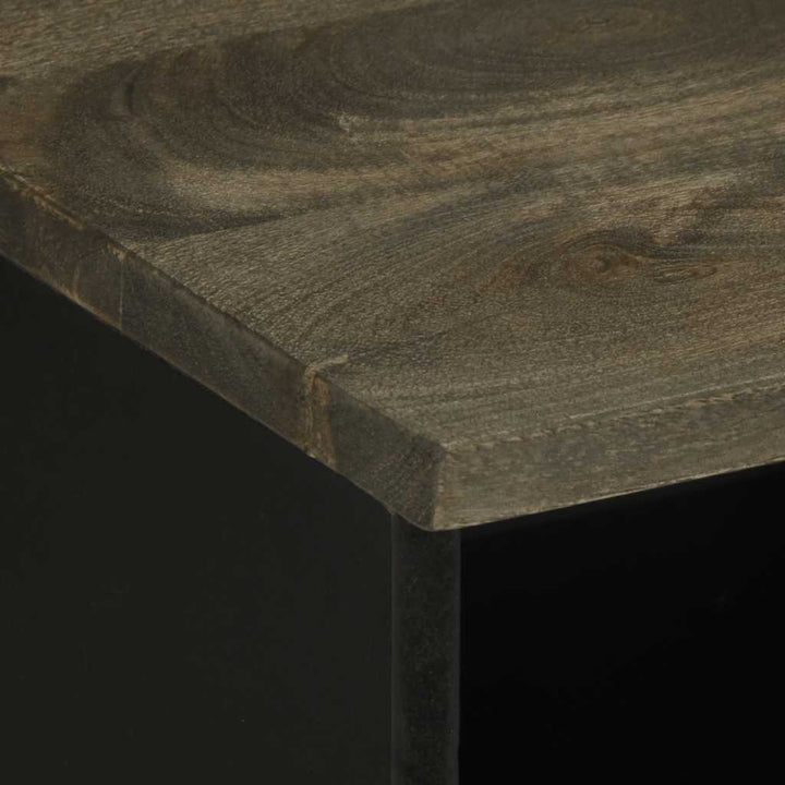 tv-bord 100x33x46 cm massivt mangotræ sort