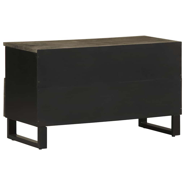 tv-bord 80x33x46 cm massivt mangotræ sort