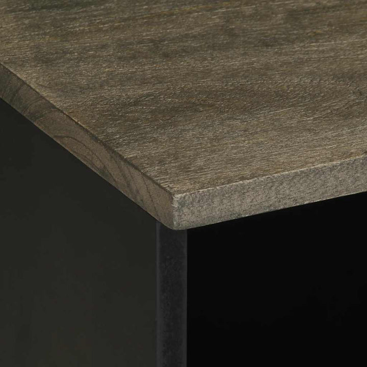 tv-bord 80x33x46 cm massivt mangotræ sort
