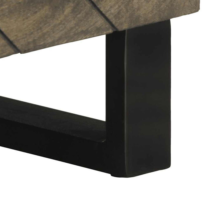 tv-bord 80x33x46 cm massivt mangotræ sort