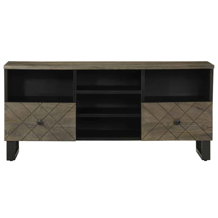 tv-bord 100x33x46 cm massivt mangotræ sort