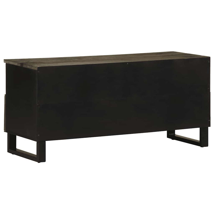 tv-bord 100x33x46 cm massivt mangotræ sort