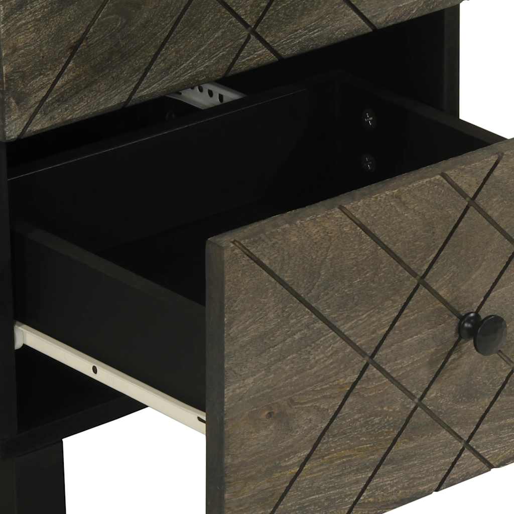 skænk 40x33x75 cm massivt mangotræ sort