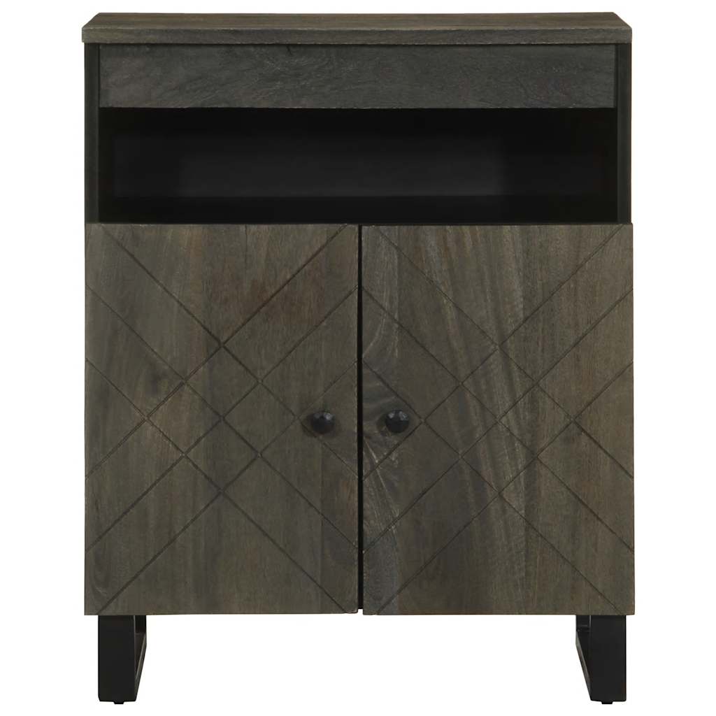 skænk 60x33x75 cm massivt mangotræ sort