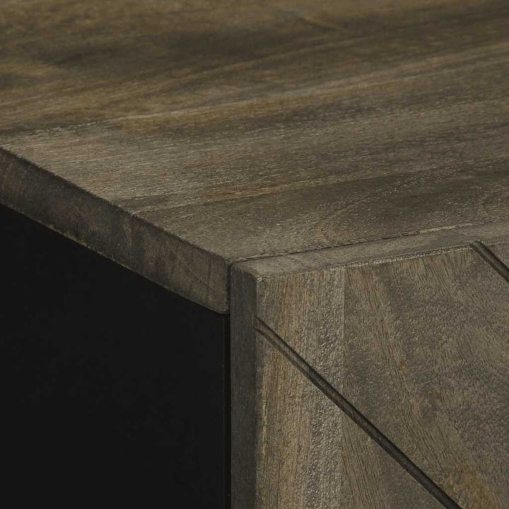 skænk 60x33x75 cm massivt mangotræ sort