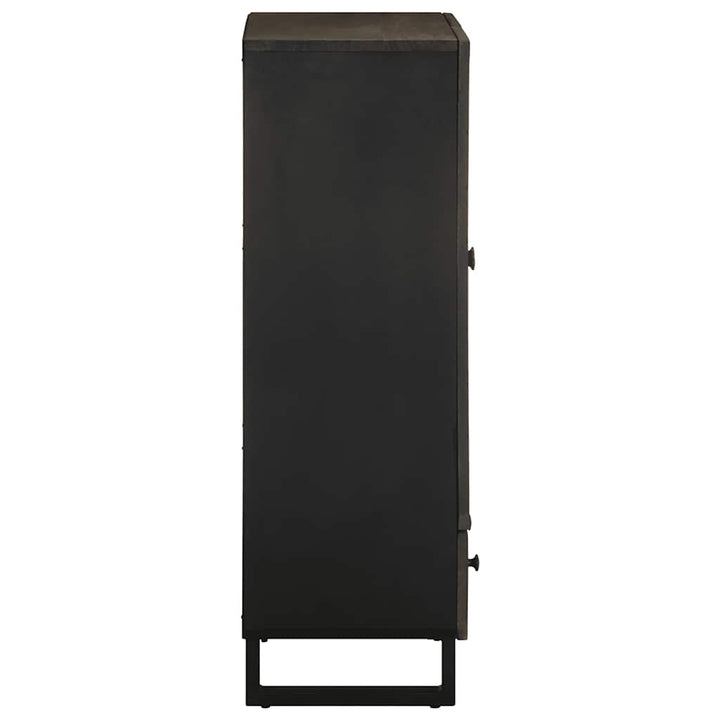 skab 60x33x100 cm massivt mangotræ sort