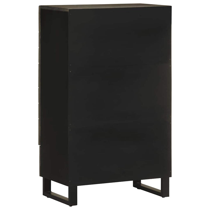 skab 60x33x100 cm massivt mangotræ sort