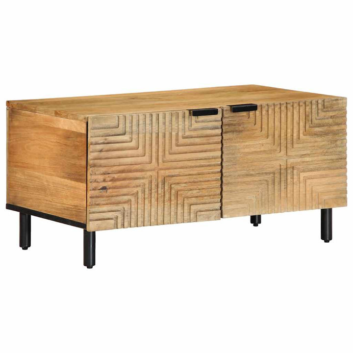 sofabord 80x50x40 cm massivt mangotræ brun