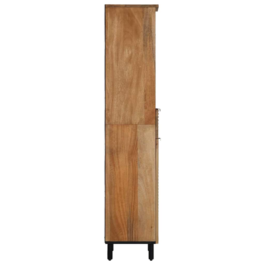 badeværelsesskab 38x33x160 cm massivt mangotræ brun