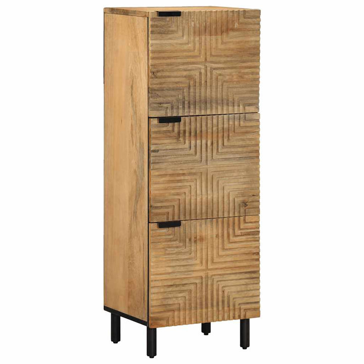 skab 40x33x110 cm massivt mangotræ brun