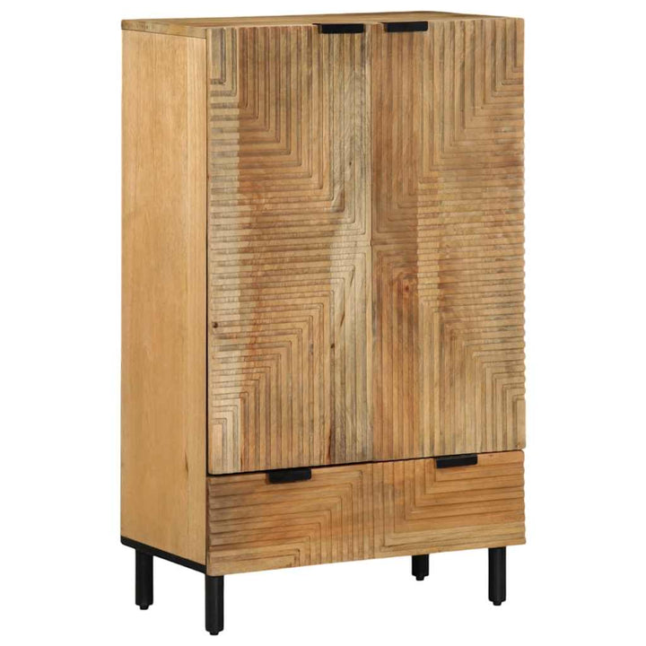 skab 60x33x100 cm massivt mangotræ brun