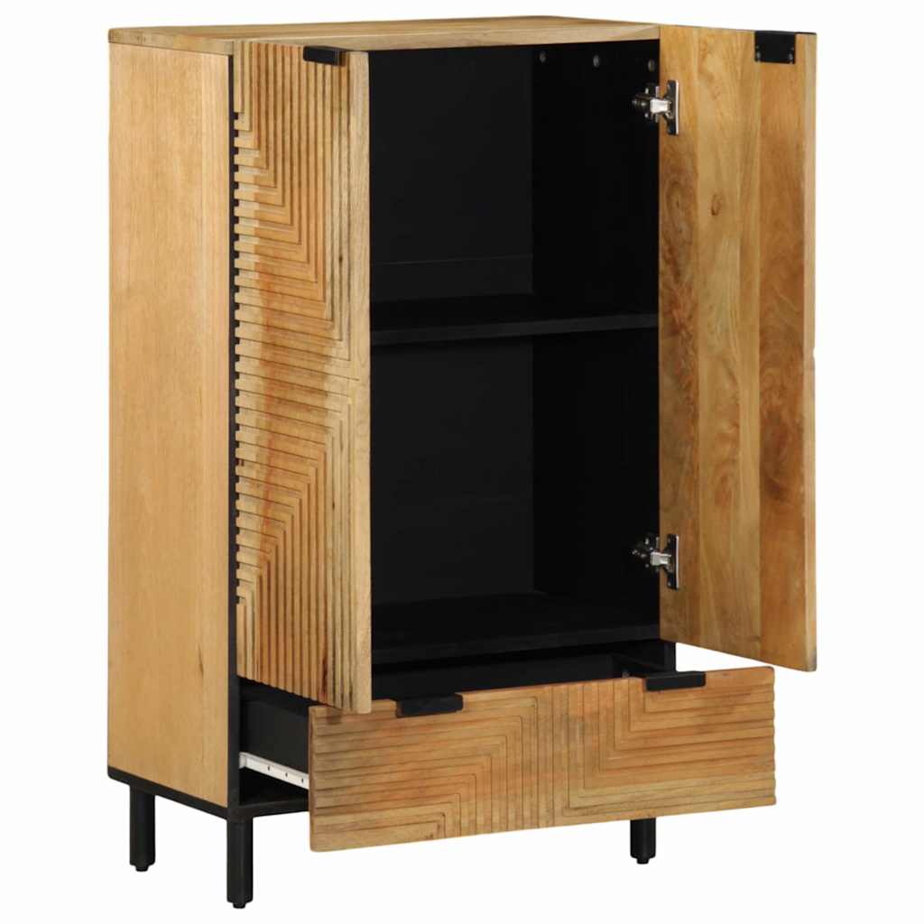 skab 60x33x100 cm massivt mangotræ brun