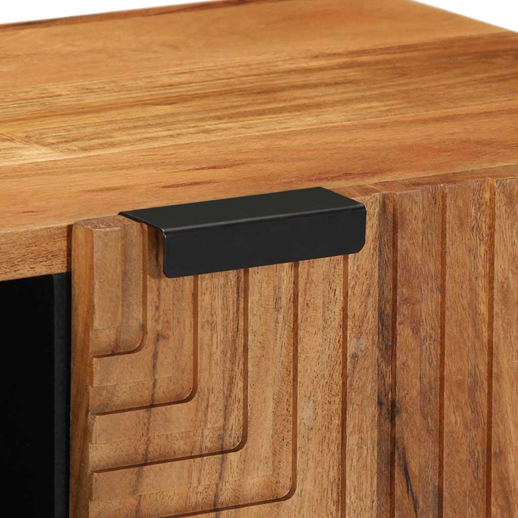 TV-skab med hylde med dør Brun 80 x 33 x 46 cm Massivt mangotræ