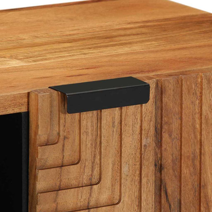 TV-skab med hylde med dør Brun 80 x 33 x 46 cm Massivt mangotræ