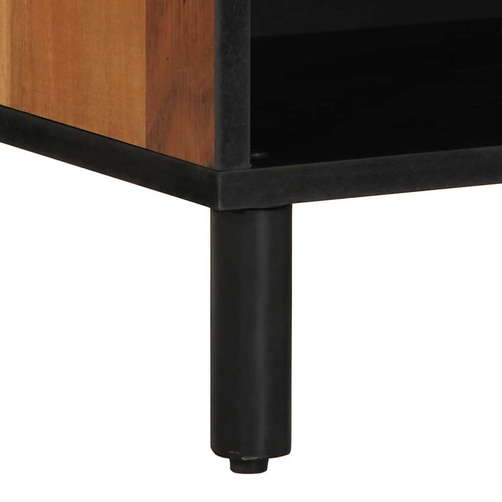 TV-skab med hylde med dør Brun 80 x 33 x 46 cm Massivt mangotræ