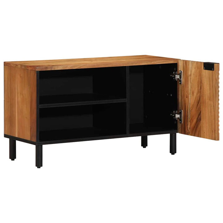 TV-skab med hylde med dør Brun 80 x 33 x 46 cm Massivt mangotræ