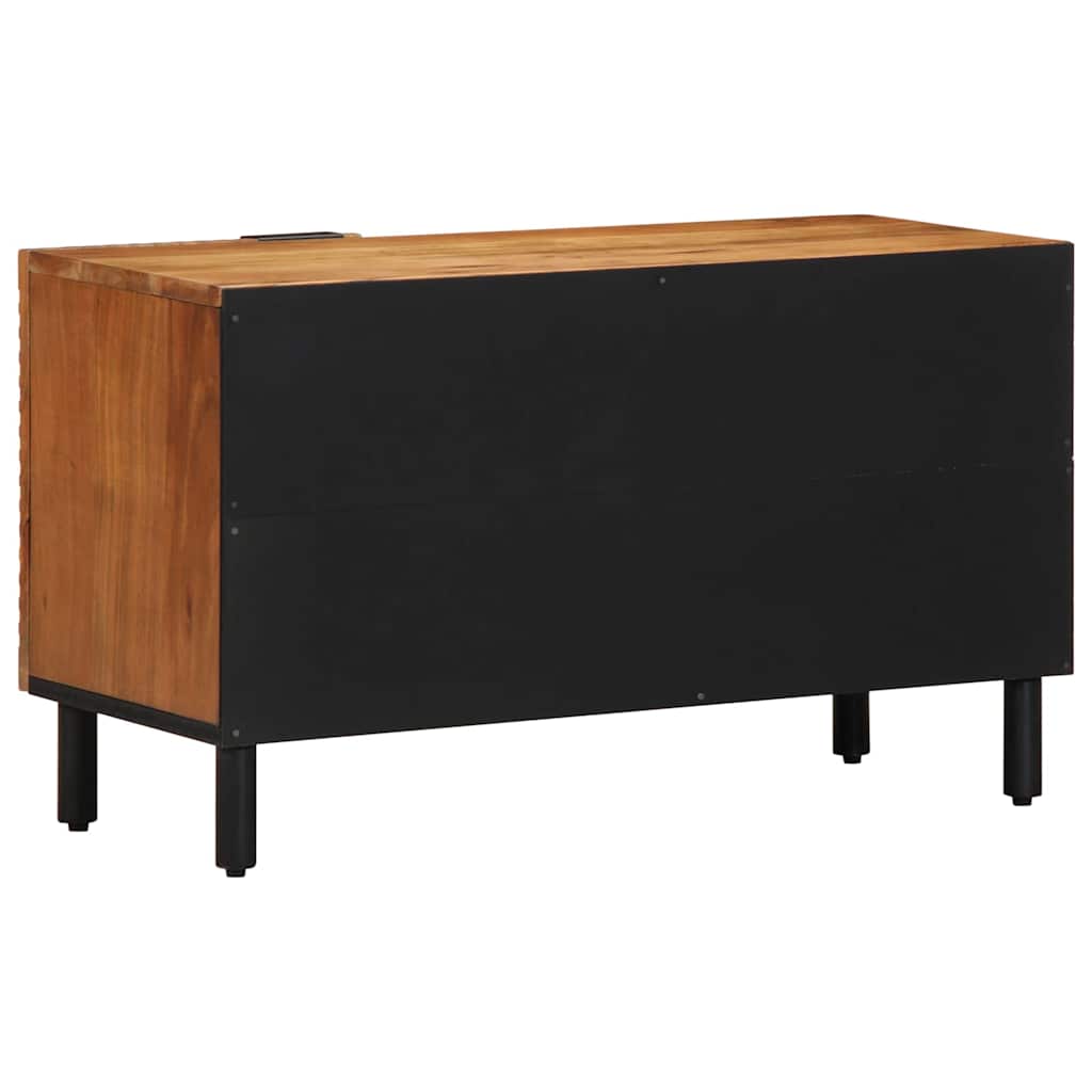 TV-skab med hylde med dør Brun 80 x 33 x 46 cm Massivt mangotræ