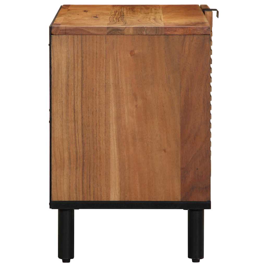 TV-skab med hylde med dør Brun 80 x 33 x 46 cm Massivt mangotræ