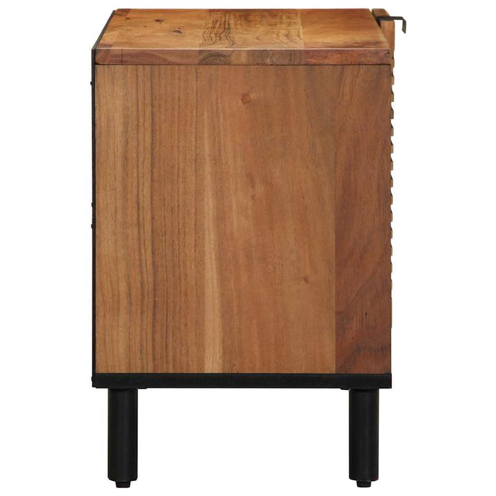 TV-skab med hylde med dør Brun 80 x 33 x 46 cm Massivt mangotræ