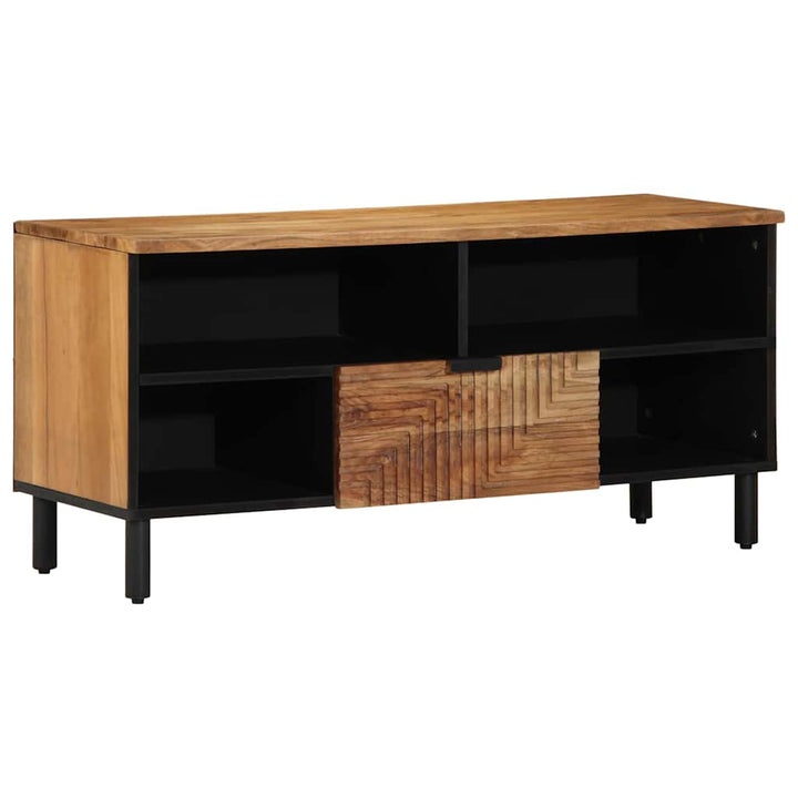 TV-skab med skuffe Brun 100 x 33 x 46 cm Massivt mangotræ