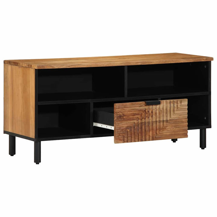 TV-skab med skuffe Brun 100 x 33 x 46 cm Massivt mangotræ