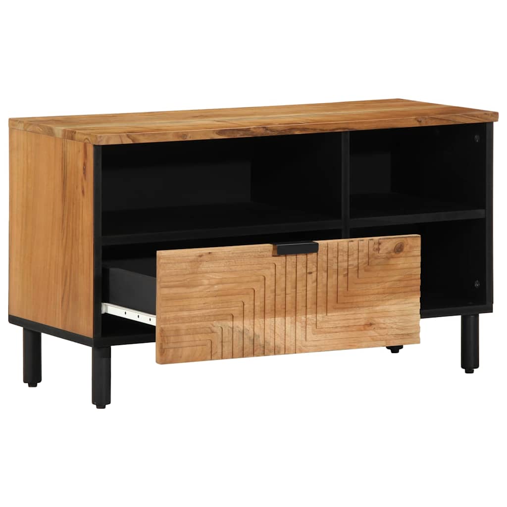 TV-skab med skuffe Brun 80 x 33 x 46 cm Massivt mangotræ