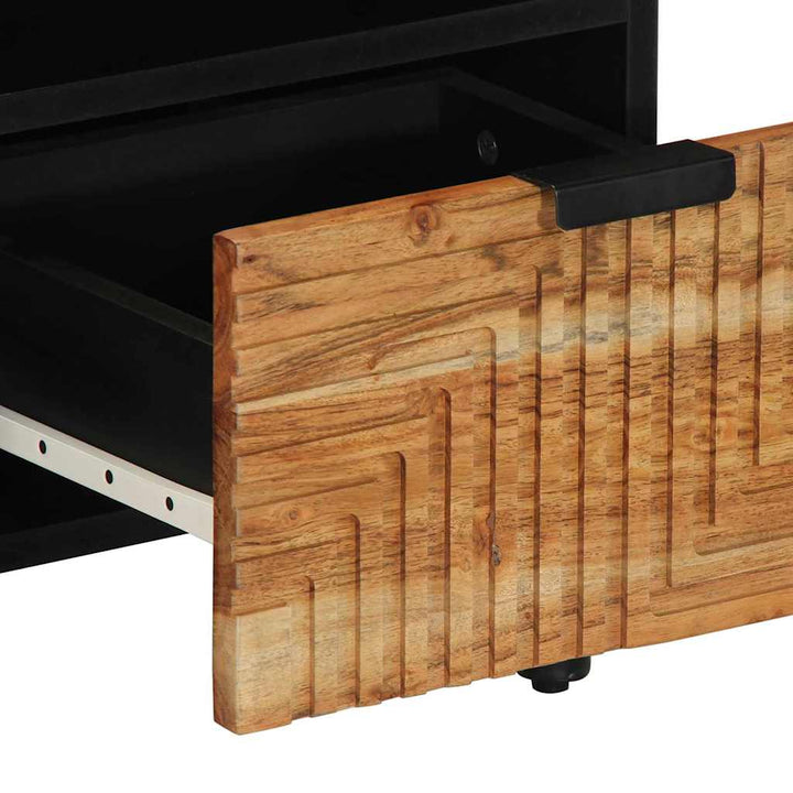 TV-skab med skuffe Brun 100 x 33,5 x 46 cm Massivt mangotræ