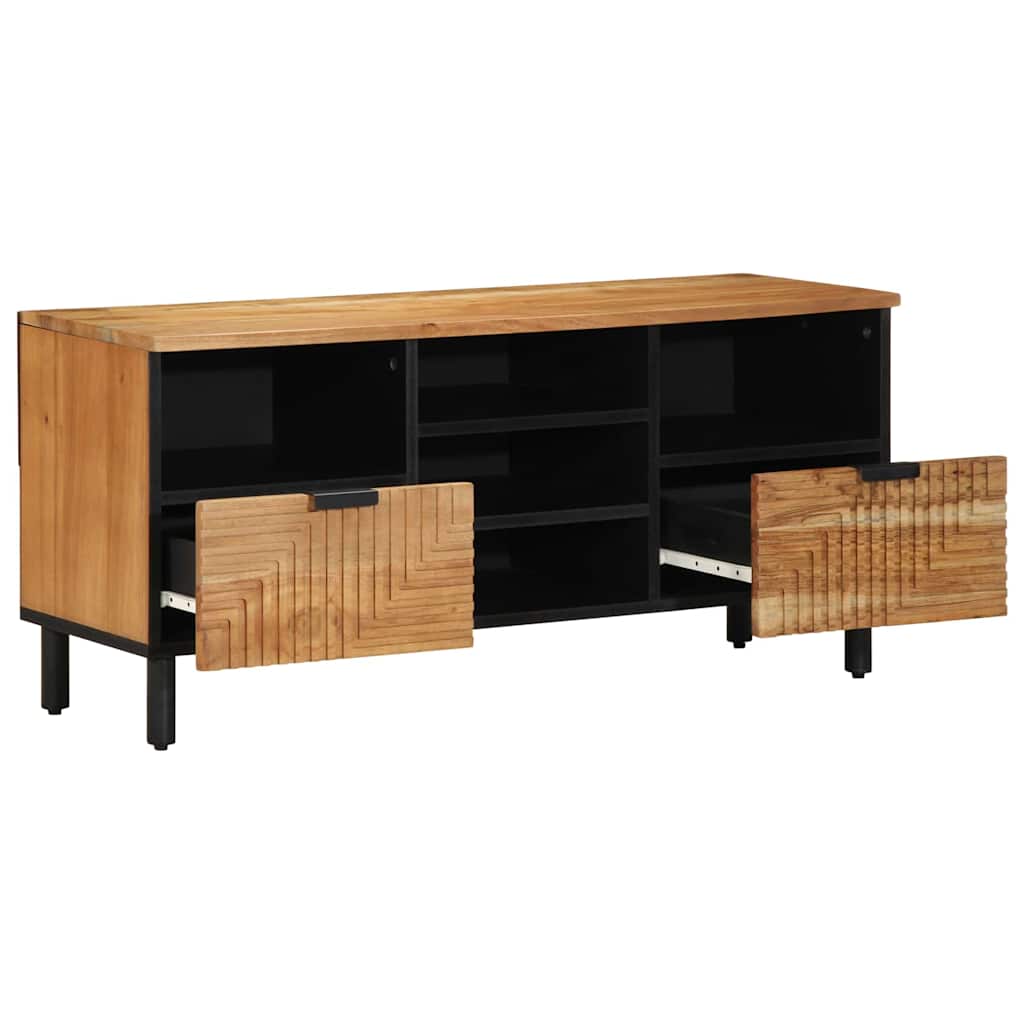 TV-skab med skuffe Brun 100 x 33,5 x 46 cm Massivt mangotræ