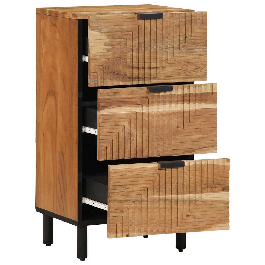 Sideboard med skuffe Brun 40 x 33 x 75 cm Massivt mangotræ